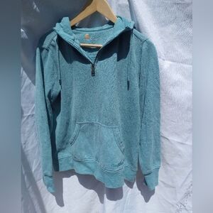 Girl's size Large 12/14 Carhartt hooded zip up sweatshirt, teal